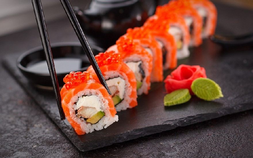 Sushi, Japanese food, fish, seafood